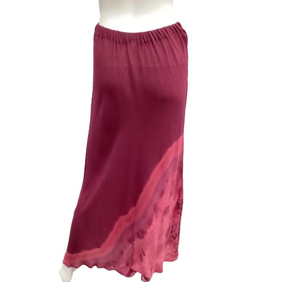 VTG Carole Dolighan 2PieceSet Women’s SZ XL Maxi Skirt+Top 90’ Tye Dye Hobo Pink - Picture 9 of 10